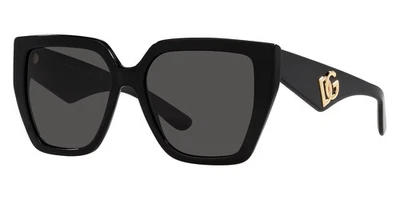 Gafas de sol Dolce & Gabbana para mujer DG4438 501/87 55 mm negras - lentes gris oscuro - NUEVAS Foto 1 de 4