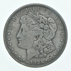 (1) VG 1921-D Morgan Silver Dollar VG-XF Circ 90%