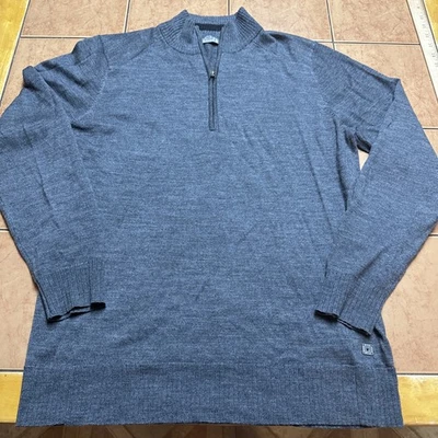 SmartWool 1/4 Zip Merino Wool Sweater Grey Mens Sz Medium Lightweight Outdoor - Image 1 of 4
