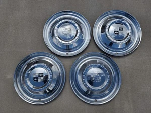 Original 1956 Studebaker Car 15" Hubcap Wheelcover Center Cap Set Of 4 OEM 56 - Picture 1 of 16
