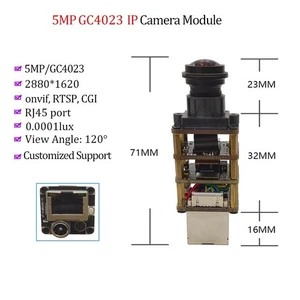 Modulo telecamera IP 5MP PoE 2,6 mm CGI CCTV telecamera di sicurezza 120 gradi immagine a colori - Foto 1 di 12