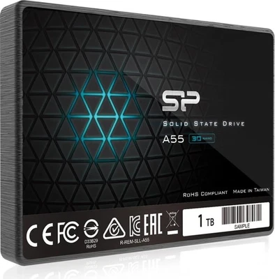 Silicon Power 1TB SSD 3D NAND A55 SLC Cache Performance Boost SATA III 2.5" 7mm - Image 1 of 4