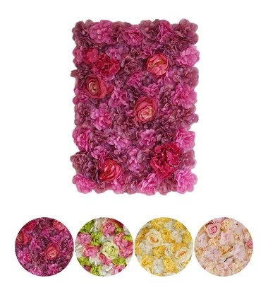 4 WALL PANELS 13 sq ft Silk Roses Flowers Backdrop Party Wedding UV Protected - Image 1 of 2
