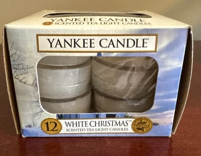 Yankee Candle Scented Tea Lights White Christmas 12 Count Box NOS Discontinued - Image 1 of 4