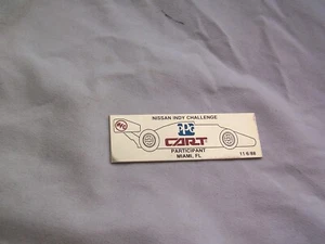 1988 NISSAN INDY CHALLANGE MIAMI, FLORIDA PARTICIPANT Dash Plaque - Picture 1 of 1
