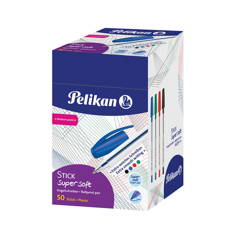 Pelikan Kugelschreiber Stick super soft, 50 STÜCK, versch. Farben zur Auswahl - Bild 1 von 1