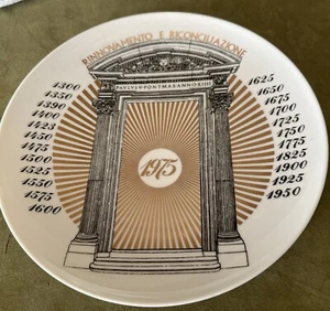Fornasetti piatto Rinnovamento e Riconciliazione Anno Santo 1975 - Picture 1 of 9