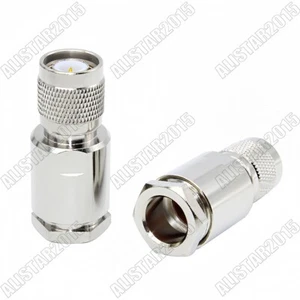 1x TNC Male Plug RA Connector Clamp Solder LMR400 RG8 RG213 RG214 Cable Straight - Picture 1 of 8