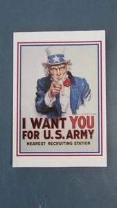 VINTAGE STIL ONKEL SAM ICH WILL DICH FÜR DIE ARMEE POSTKARTE NEUWERTIG (s) - Bild 1 von 2