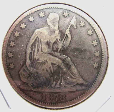 1878 SEATED LIBERTY HALF DOLLAR 50c COIN PHILADELPHIA MINT NICE RARE DATE Cover