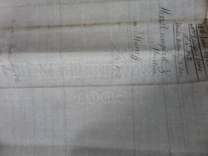 JM DREW 1905 BRIDGE PAPER MILLS SILVERTON WATERMARKED WATERMARK CULLOMPTON DEVON - Picture 1 of 7