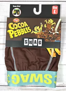 Post Cocoa Pebbles Swag Underwear Boxer Briefs Men's Large Fred Barney NEW - Picture 1 of 7