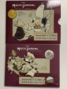 2008 Royal Australian Mint Magic Pudding Baby Unc Coin Set With RARE $1 Coin - Picture 1 of 6