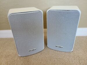 Optimus Pro 77 Speakers With Metal Enclosure Set of 2 Bookshelf Speakers White