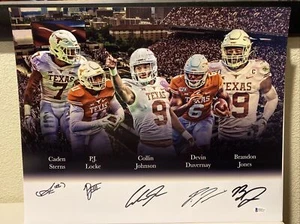 Caden Sterns, Collin Johnson, Devin Duvernay+ 2 more Longhorns 16x20 Photo BAS - Picture 1 of 9