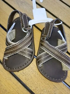 NEW Boy's Toddler size 5 Baby Gap Faux Leather Sandals Shoes NWT - Picture 1 of 2