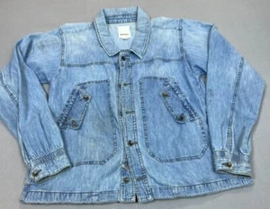 Diesel Y2K Jacket ladies Extra Small denim jacket size Xs Multi Pockets Vintage - Picture 1 of 20
