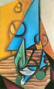Bottle and glass on a table by Juan Gris Giclee Fine Art Print Repro on Canvas - Picture 1 of 1