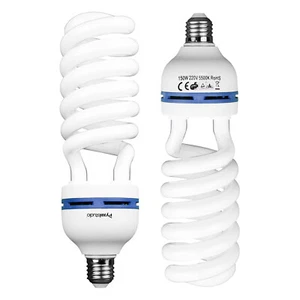 Spiral Light Bulb x2 150W Daylight 5500K E27 Photography Studio Photo Video Lamp - Picture 1 of 9