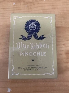 Vintage Blue Ribbon 929 blue Pinochle Playing Cards - Picture 1 of 3