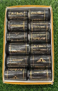 12 Interbirds Sewing 40/2 Thread Anti-Fray Polyester 1000 Yard Spool Solid Black - Picture 1 of 2