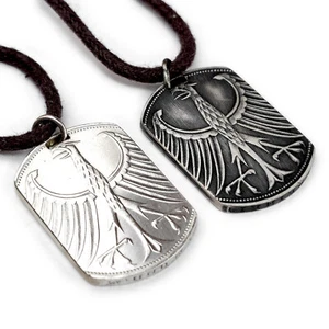 Münzanhänger Bundesadler DOG TAG aus Silber 625 • 5 DM Deutschland 1951 - 1974 - Picture 1 of 4