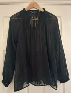 Womens M&S Size 10 Top Long Sleeves Blouse - Picture 1 of 4