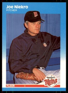 1987 Fleer Update Glossy Joe Niekro Minnesota Twins #U-87