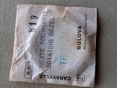 NOS Vintage Bulova Caravelle Day-Date Devil Diver Bezel-Insert FOR 819 CASE ONLY - Image 1 of 4