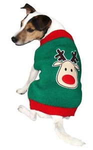 Good Boy Reindeer Christmas Jumper Coat Sweater for Dogs 50/60cm Xmas UK SELLER - Picture 1 of 3