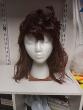 Burgandy Mullet Halloween Wig