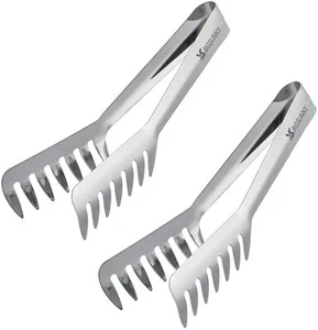 MSY BIGSUNNY 2 Pack Pasta Tong Stainless Steel Food Tong Serving Tong Spaghet... - Picture 1 of 6