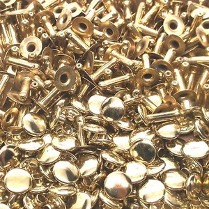 Brass Plated Medium Rapid Rivets 100 Pack 1273-11 by Stecksstore - Picture 1 of 1