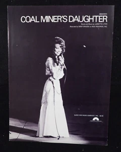 Partitura musical de Loretta Lynn 1981 de Coal Miner's Daughter - Imagen 1 de 3
