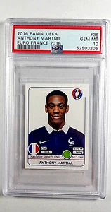 2016 Panini Euro 2016 Album Stickers #36 Anthony Martial PSA 10 Gem Mint POP 2 - Picture 1 of 3