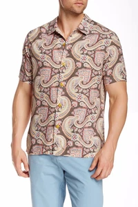 TOMMY BAHAMA Livin LA Paisley Island Modern Fit Hawaiian Silk Shirt size M NWT - Picture 1 of 6
