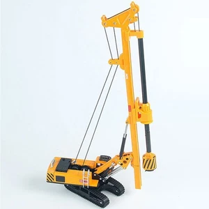 1/64 Scale Rotary Drilling Rig Diecast Construction Vehicle Model Toys Yellow - Picture 1 of 10