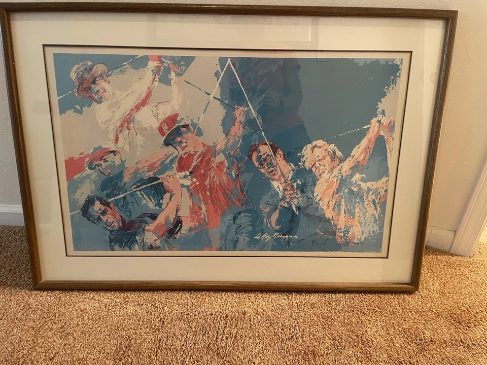 Impresión enmarcada LeRoy Neiman 'Campeones de golf' Hogan Travino Palmer Nicklaus 40x27 Foto 1 de 2