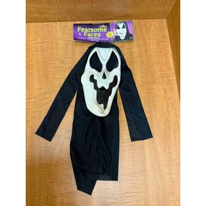 VTG Tagged 90s Fun World Fearsome Faces Scream Mask 'Melty-Ghost' FREE SHIPPING - Foto 1 di 9