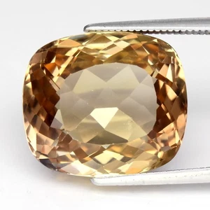 💎 17,01ct 15,5x13,5mm VS Kissen Natur Champagner Topas - Brasilien Edelstein - Bild 1 von 4