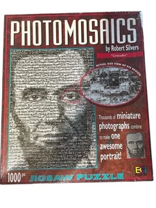 Rompecabezas Fotomosaicos Abraham Lincoln 1000 Piezas, Robert Silvers Nuevo en Caja Nuevo con Etiquetas - Imagen 1 de 3