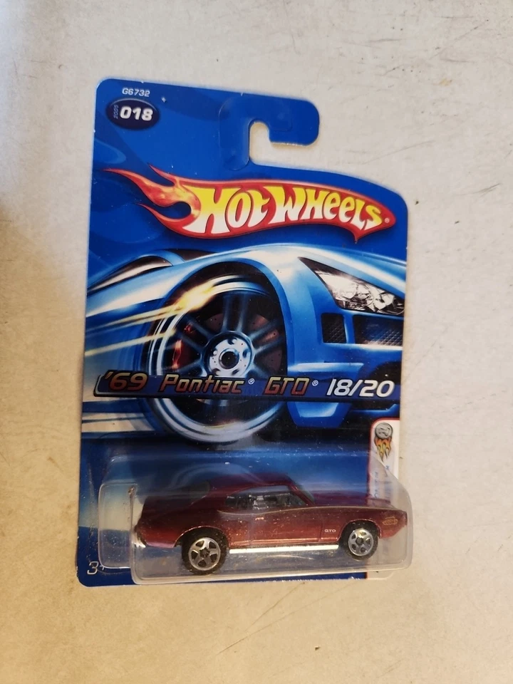 hot wheels 2005 first edition 18 of 20 69 pontiac gto red - Image 1 of 1