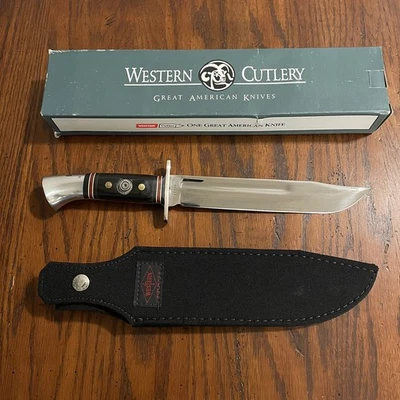 Cuchillo de combate vaina hoja fija Western Cutlery vintage W46-8 N Foto 1 de 4