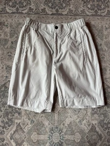 Incotex Slowear Shorts Mens Size W32 Elastic Waist White Grey Check - Picture 1 of 14
