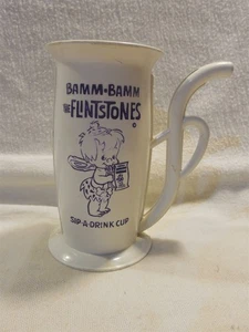 Picapiedra Plástico Blanco Bamm-Bamm Escombros Sip-A-Drink Cup - Imagen 1 de 6