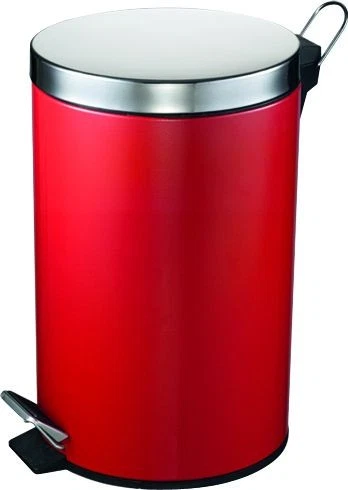 Tretabfalleimer 12 l rot Abfalleimer Kosmetikeimer Treteimer Mülleimer - Bild 1 von 1
