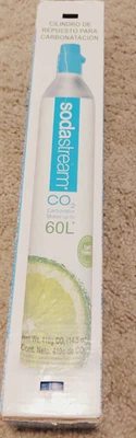 NEW SEALED SodaStream CO2 Canisters 14.5oz 60L Full Sealed Bottles Exp: 10/2028 - Image 1 of 2