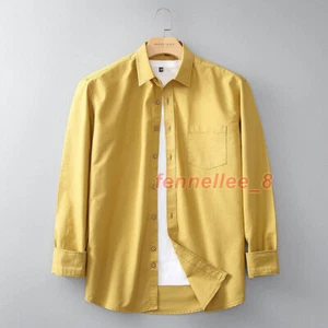 Mens Clothes Dress Shirts Long Sleeves Luxury Formal Casual Cotton Shirts Tops - Picture 1 of 30
