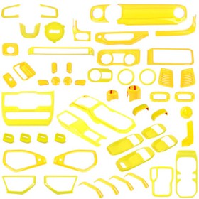 Interior Console Panel Cover Trim Decor for 2024+ Jeep Wrangler JL JT Yellow