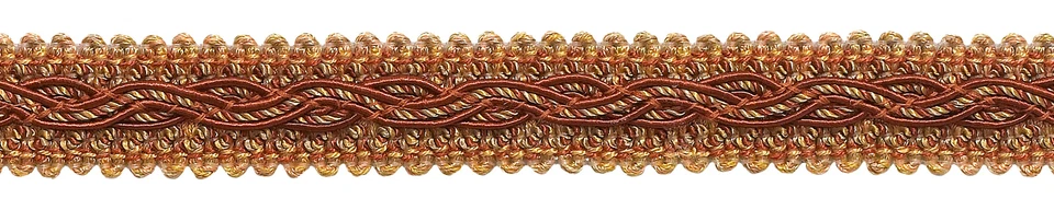Naranja Dorado Rosa 7/8" Gimp Trenza Borde Canela Tostadas [Por Yarda] Foto 1 de 1